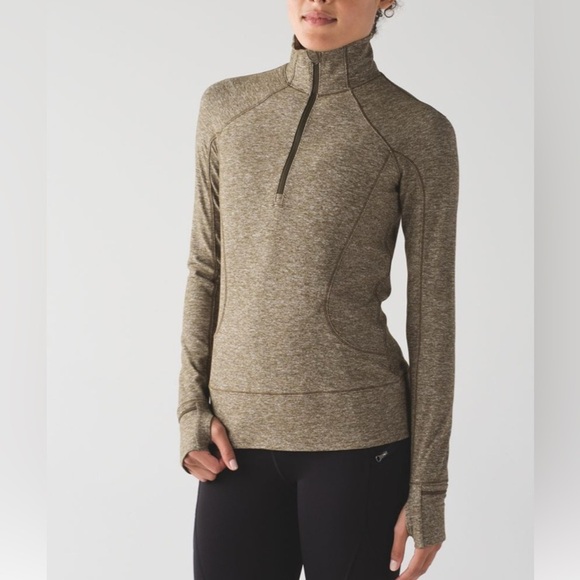 Lululemon Rush Hour Half Zip Running Jacquard Green Women’s 4 Pullover Jacket - Picture 1 of 11